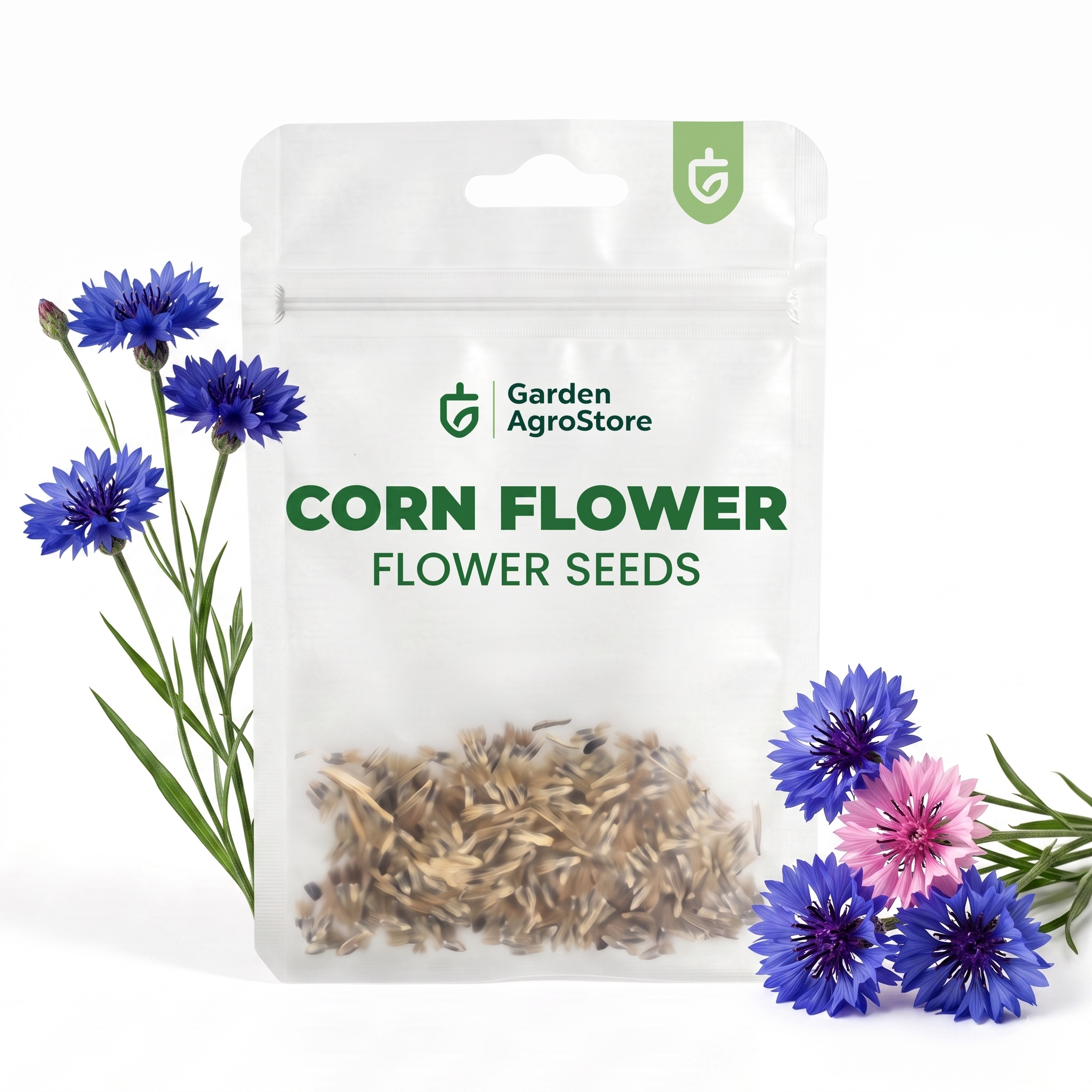 Corn Flower Seeds - 250 Seeds per Packet